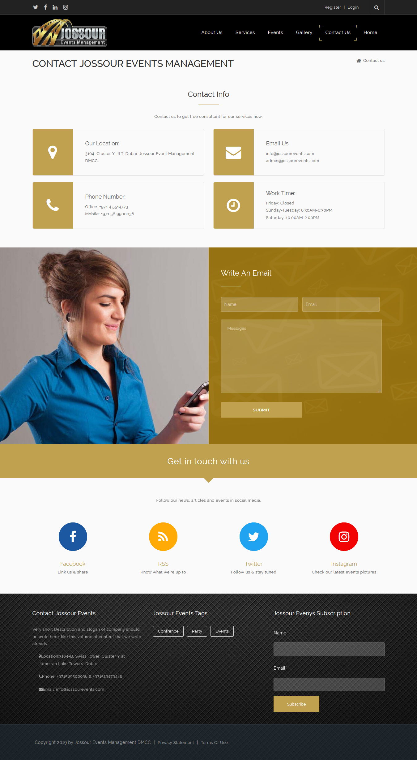 jossourevents-Contact